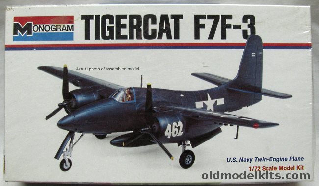 Monogram 1/72 Grumman Tigercat F7F-3 - (F7F3), 6813 plastic model kit
